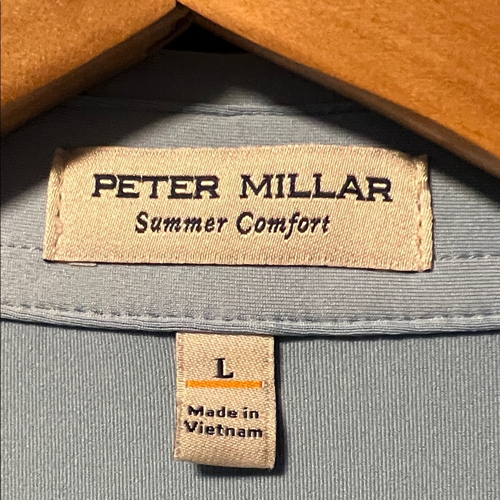 Brand New Peter Millar Summer Comfort Crown Sport Sun UPF 50+ Light Blue Polo! - Picture 9 of 15